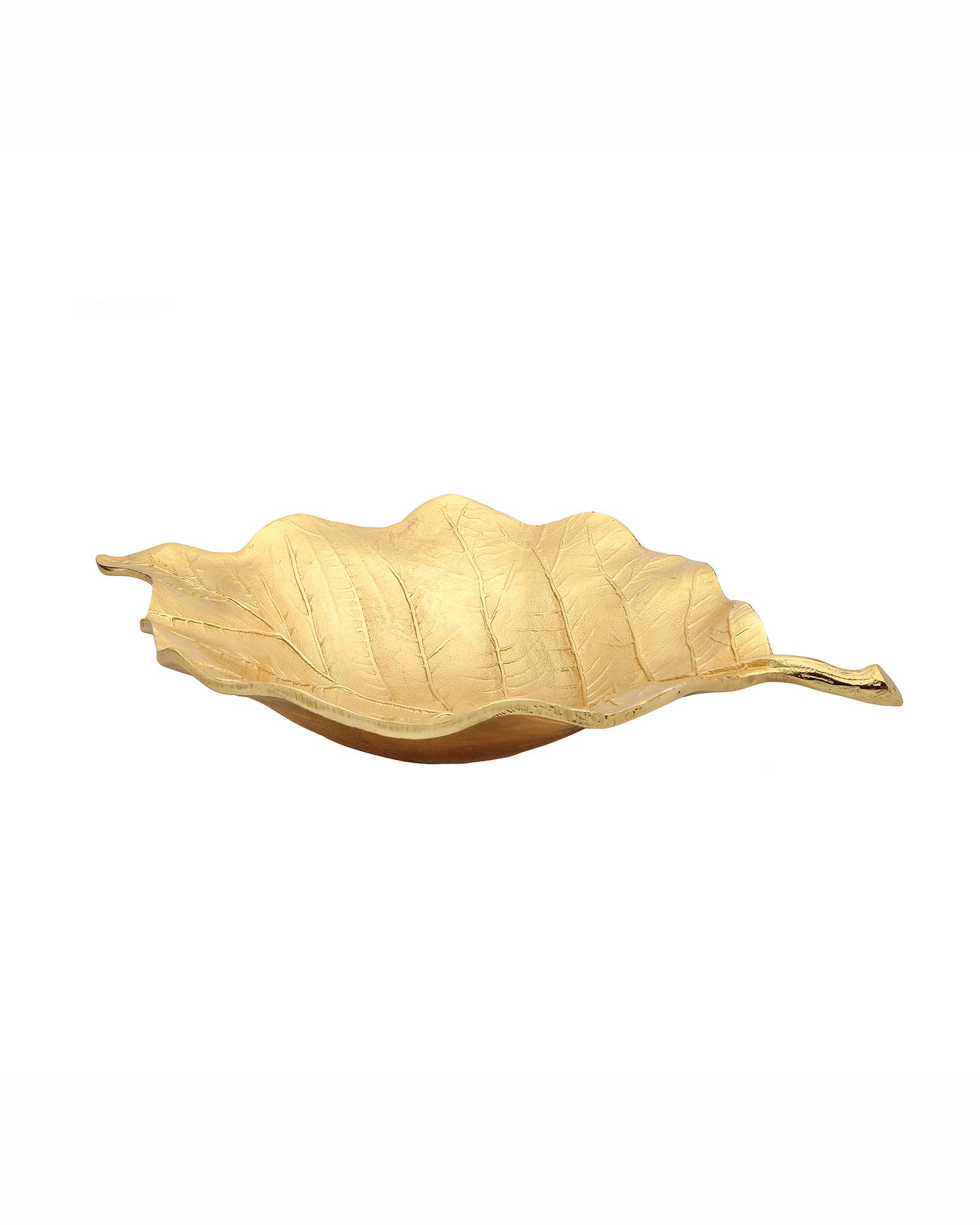 CLASSIC TOUCH DECOR INC. - Wholesale Bowl - Gold Leaf Shaped Bowl with Vein Design1