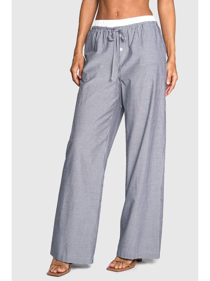 CALÇAS LOUNGE BOXER COM CINTURA PINSTLIPA por atacado de Sans Souci