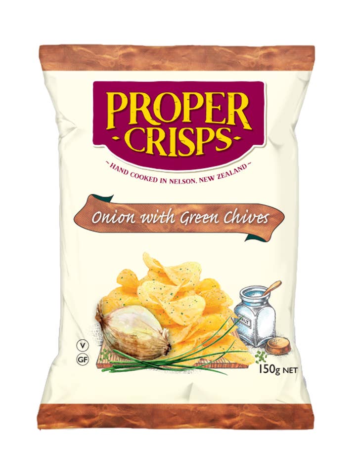 Onion with Green Chives for wholesale by Proper Crisps