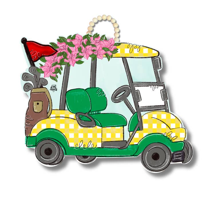 Azalea Golf Cart Door Hanger for wholesale by DK Designs Georgia