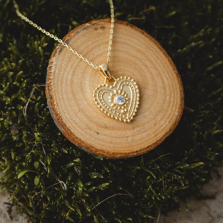 Collier cœur en pain d'épices pour la vente par Woidladl