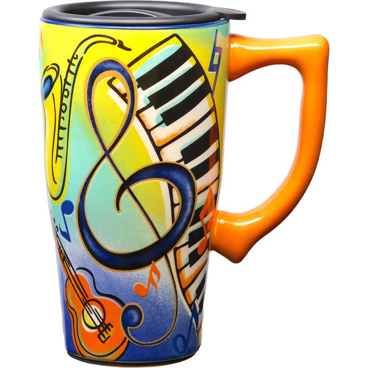 Music Travel Mug for wholesale by Spoontiques, Inc