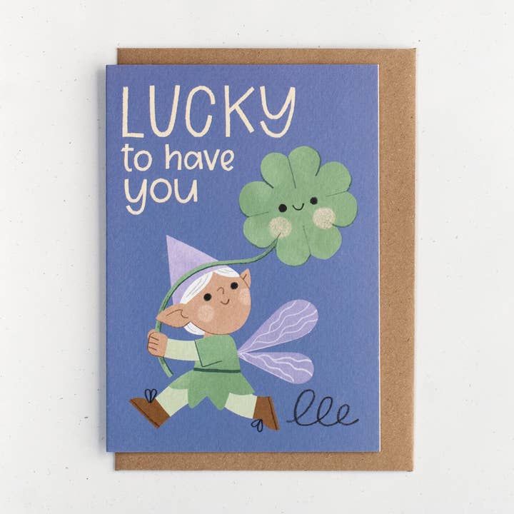 Lucky to Have You Card for wholesale by Natàlia Juan Abelló