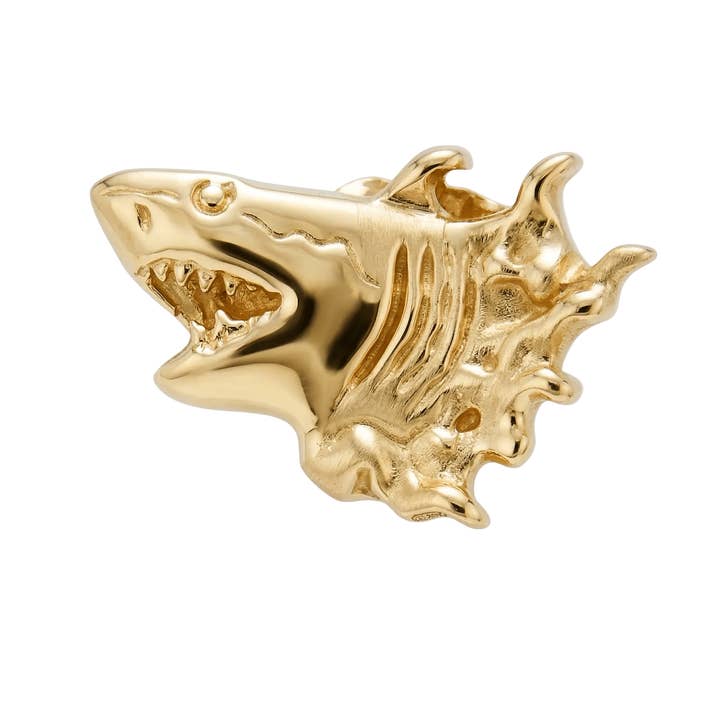 Tubarão – Ponta sem rosca/com rosca em ouro 14K por atacado de Piercing-zone