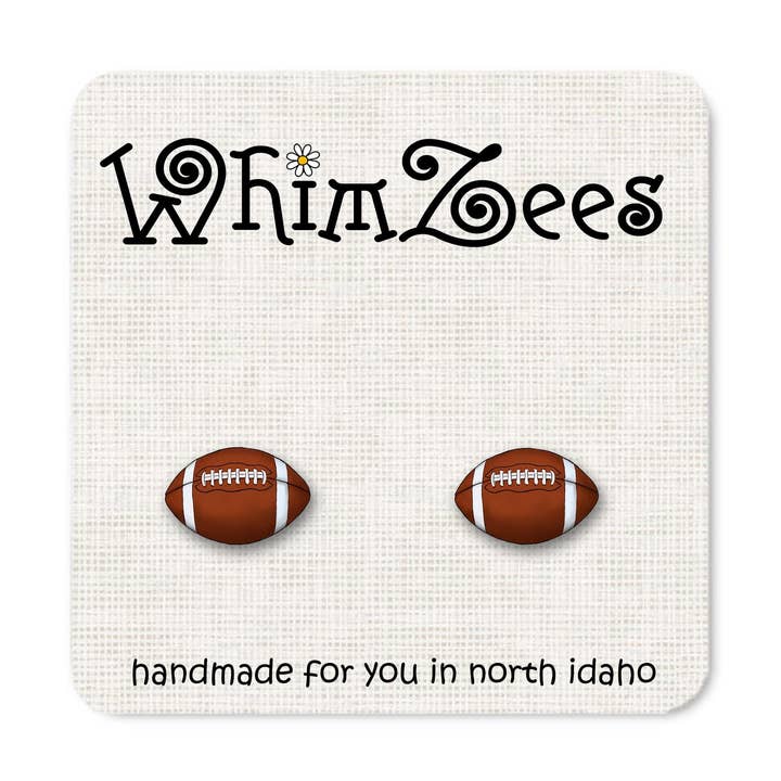 Boucles d'oreilles Football W17 pour la vente par WhimZees