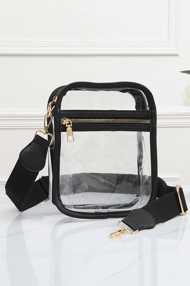 Hana - Wholesale Crossbody Bag - Women's - Clear PU Cross Body Mini Bag0