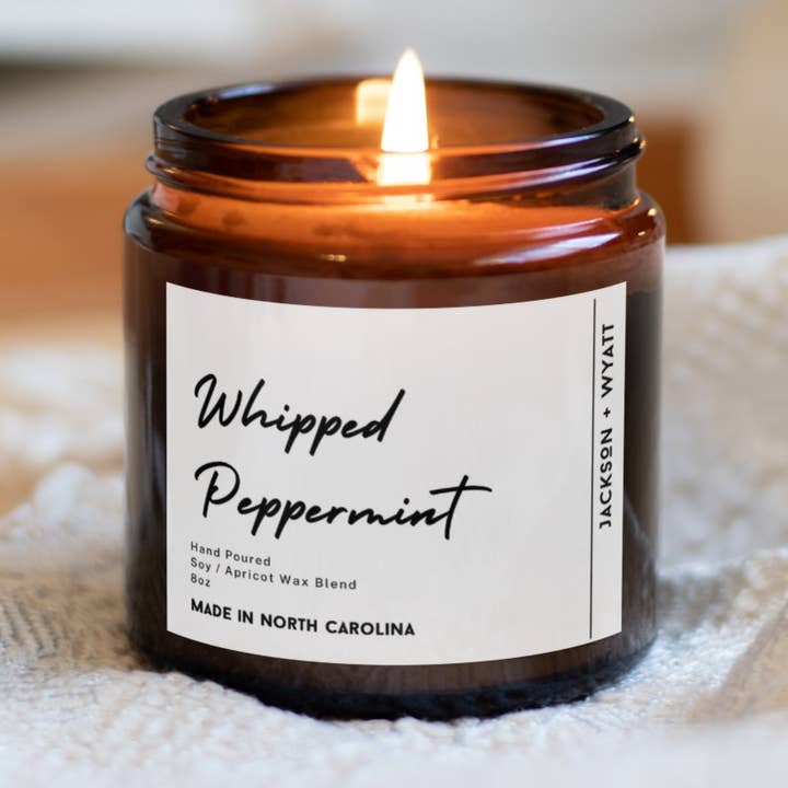 Whipped Peppermint - Bio-Soja-Aprikosenkerze Herbst/Winter für den Großhandel von Jackson + Wyatt