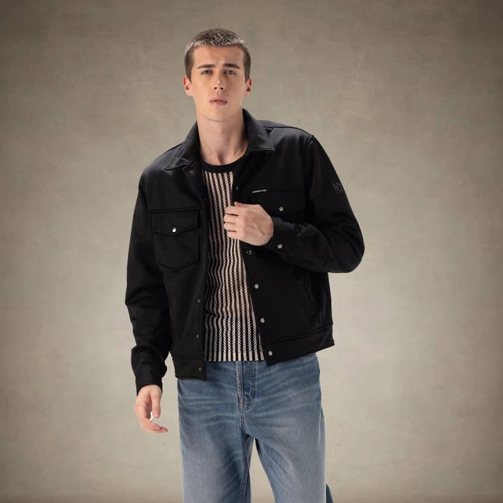 Men's Soft Shell Shirt Jacket for wholesale by Members Only