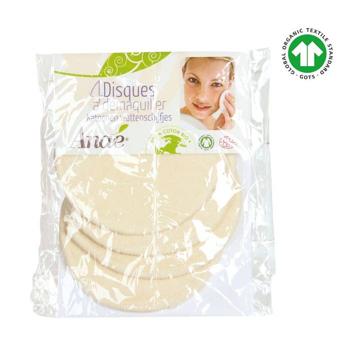 Washable Makeup Remover Pads 9 cm (Set of 4) - Anaé for wholesale by La droguerie écologique - Ah! Table! - Anaé - Venga