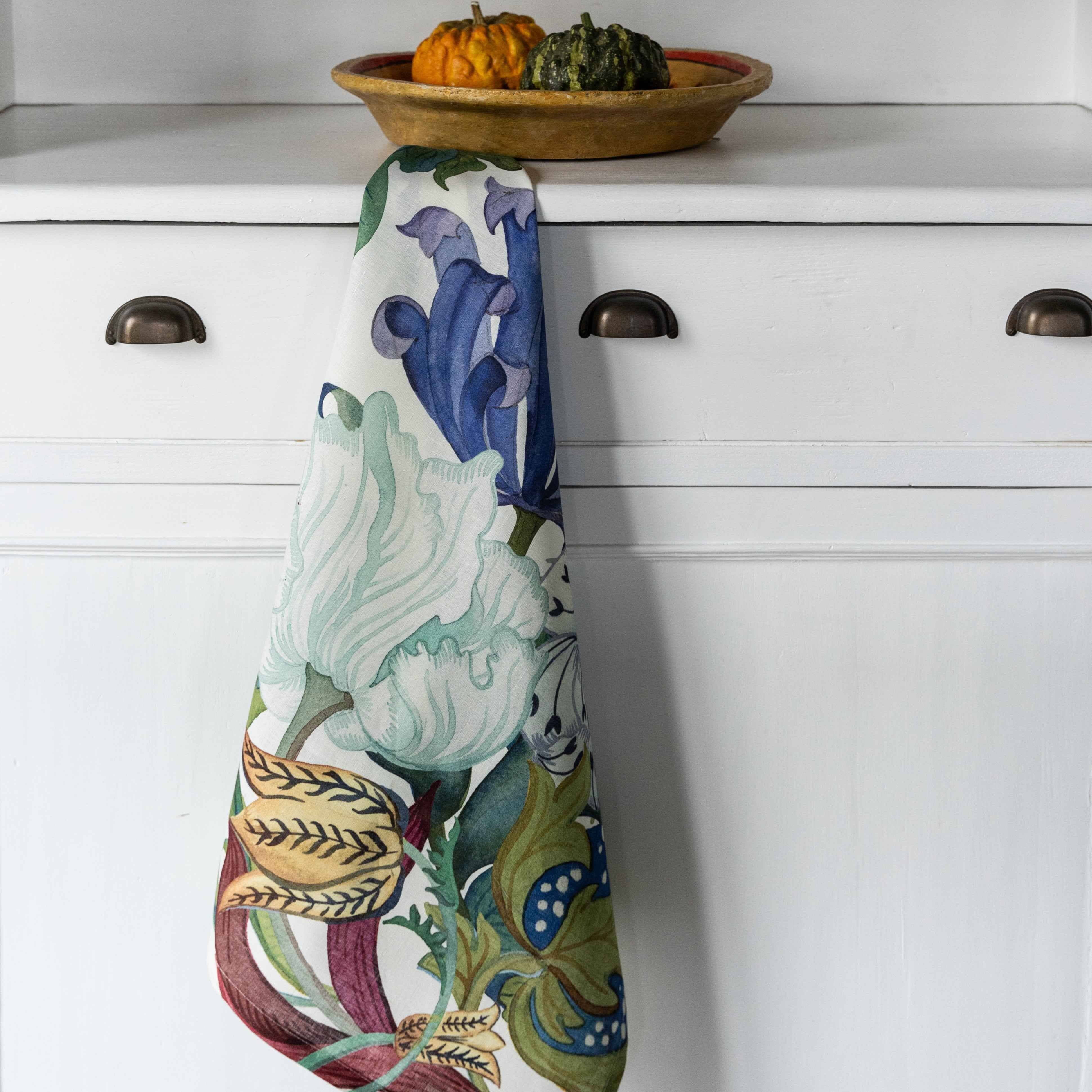 The Napking – Toalha de chá por atacado – Toalhas de Cozinha «Morris», Linho de Qualidade Premium 100% Fabricado em Itália1