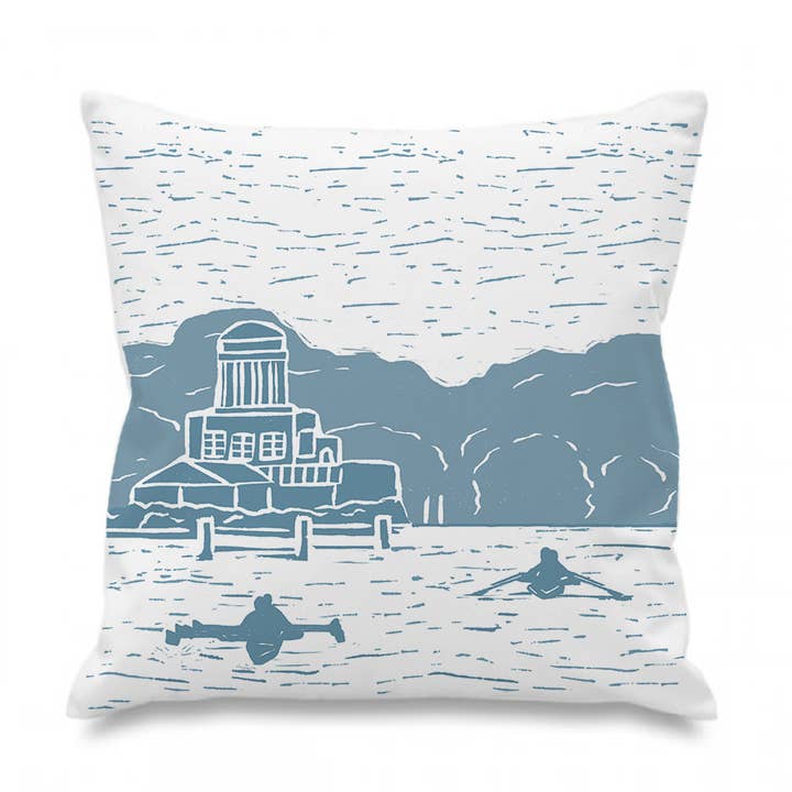 Henley-On-Thames Temple Cushion for wholesale by Holly Woodman Textiles
