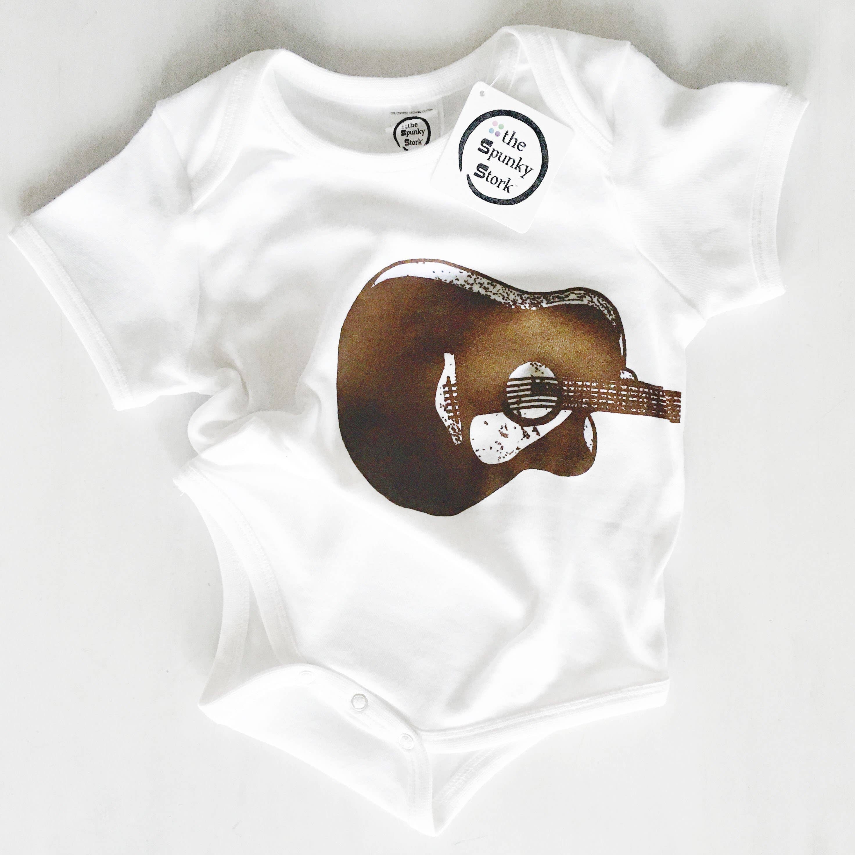 Spunky Stork - Wholesale Bodysuit (Non-Footed) - Baby - Guitar Musician Organic Cotton Baby Bodysuit & Toddler Shirt2