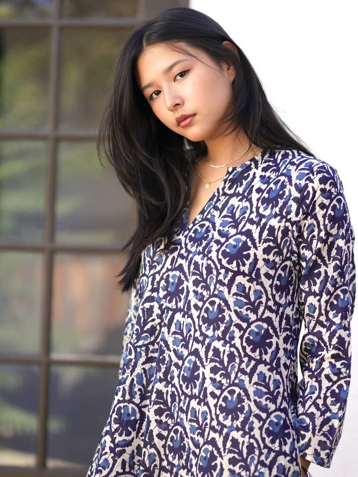 Calypso Aurora Dress Navy for wholesale on Faire7