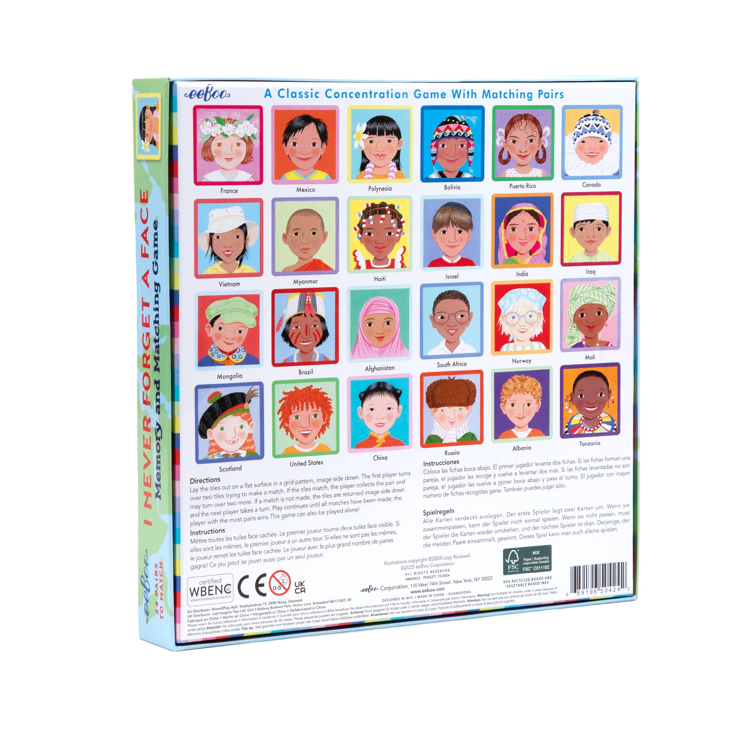 eeBoo - Wholesale Brain Game - Kids - I Never Forget a Face Memory & Matching Game1