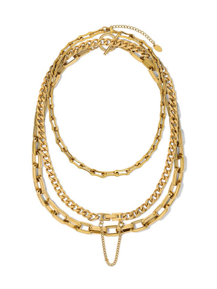 Nubia 3 Piece Necklace Set for wholesale by Eye Candy Los Angeles