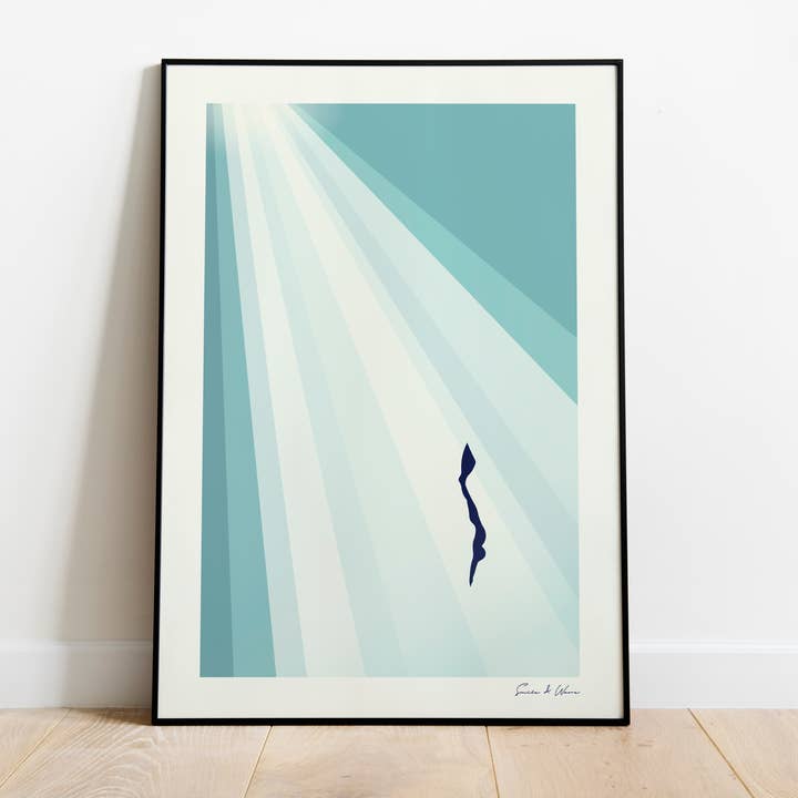 Kostenloser Taucher-Kunstdruck für den Großhandel von Smile & Wave