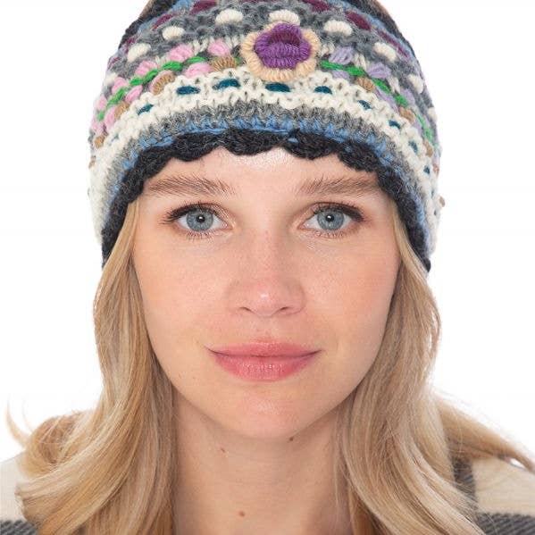 The Collection Royal / Royal Handicrafts – wholesale Fashion headband – women's – Floral Knitted Woolen Headband0