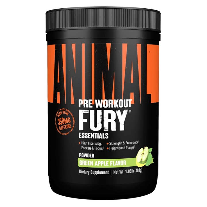 L&F Universal Goods - Wholesale Protein/superfood powder - Animal Fury Pre-Workout Powder - 30 SRV - Green Apple