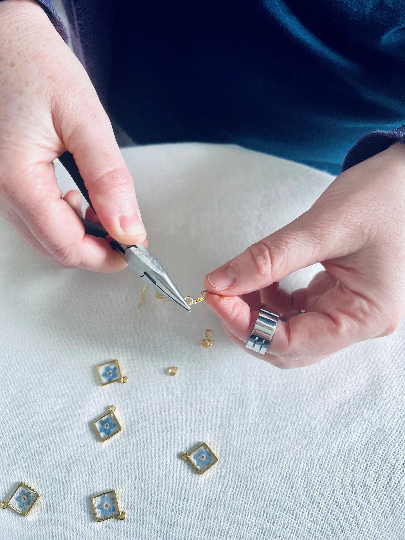 Survivors Alliance for Growth and Employment - Wholesale Dangle Earrings - Forget-Me-Not Earrings (Diamond Gold)2