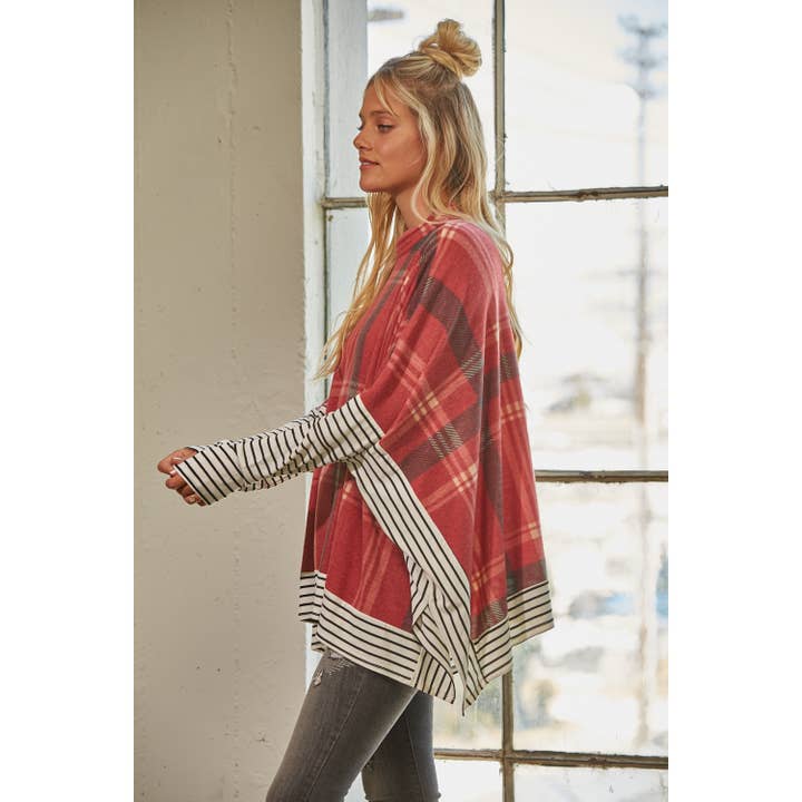 Poncho scozzese Caitlyn per la vendita all'ingrosso da parte di salt & bit