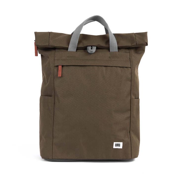 Finchley Large Backpack in Moss Canvas for wholesale by ORI London
