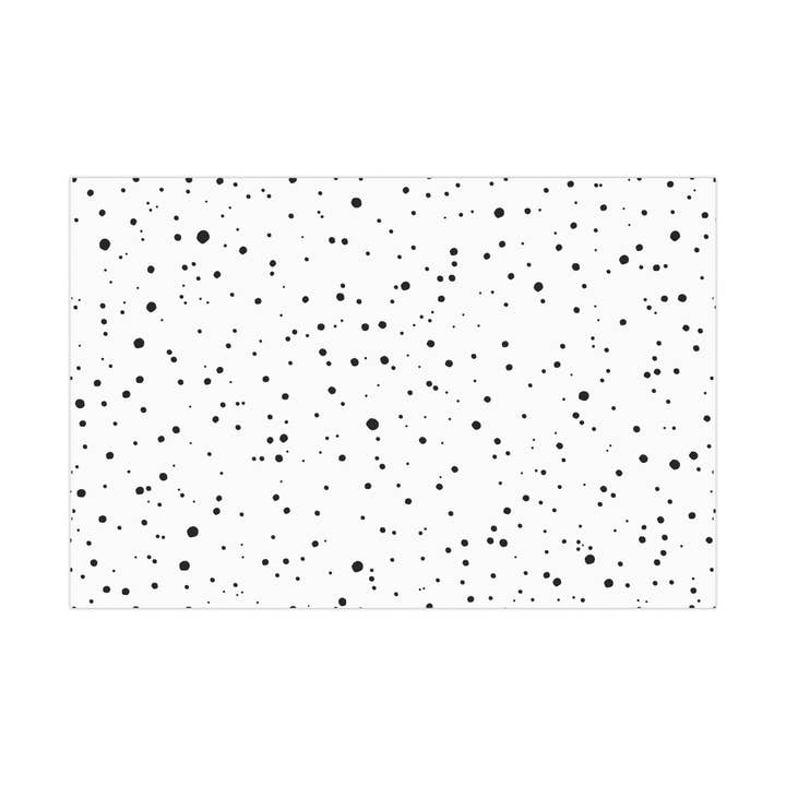 Lunares negros en papel de regalo blanco para venta al por mayor de kierst