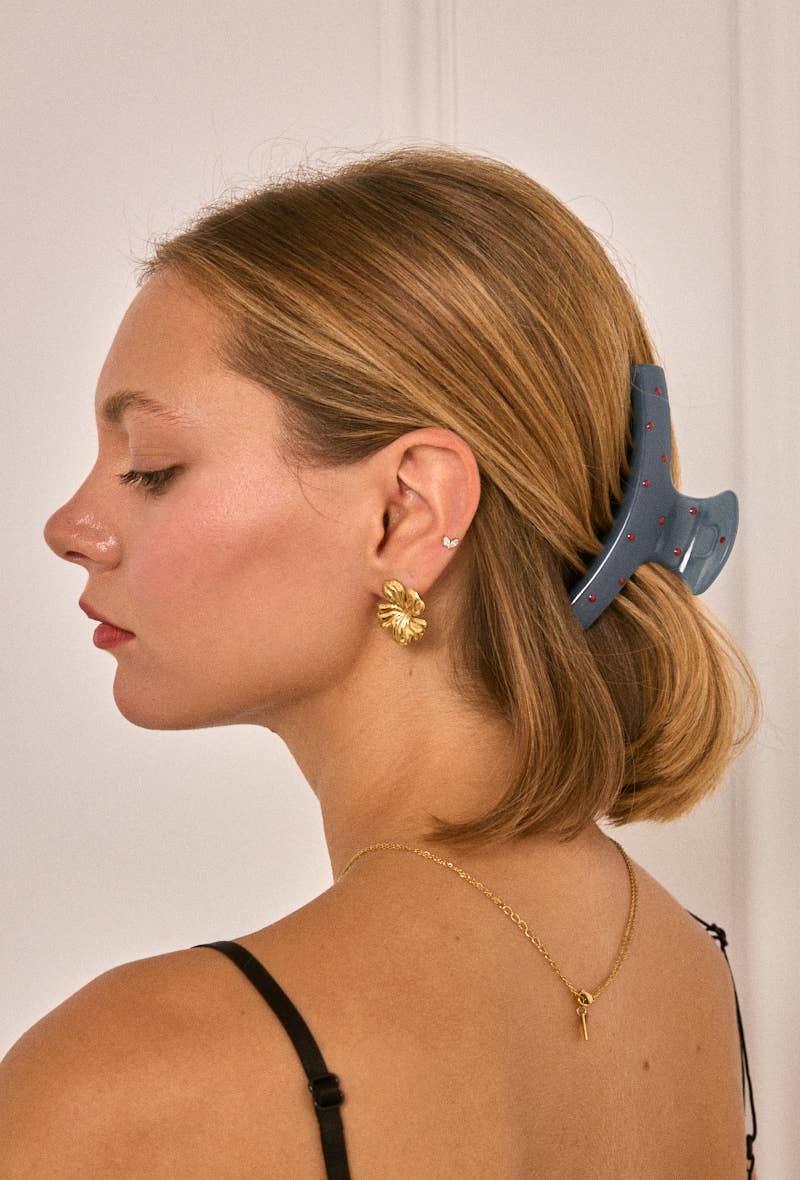 Blue 12 cm hair clip YH55 for wholesale on Faire2