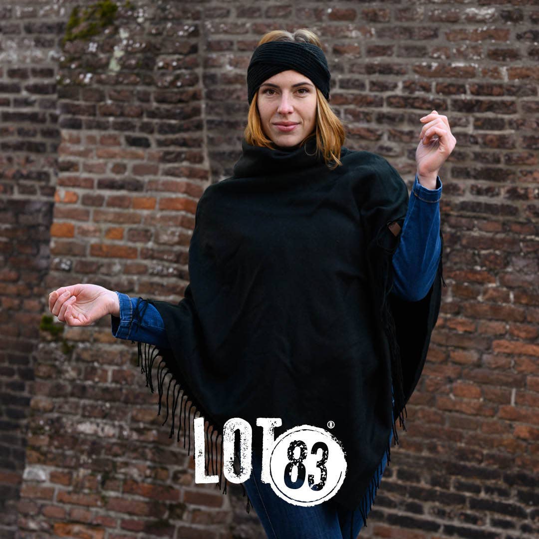 LOT83 – wholesale Poncho – Women's – Poncho Mila Black2