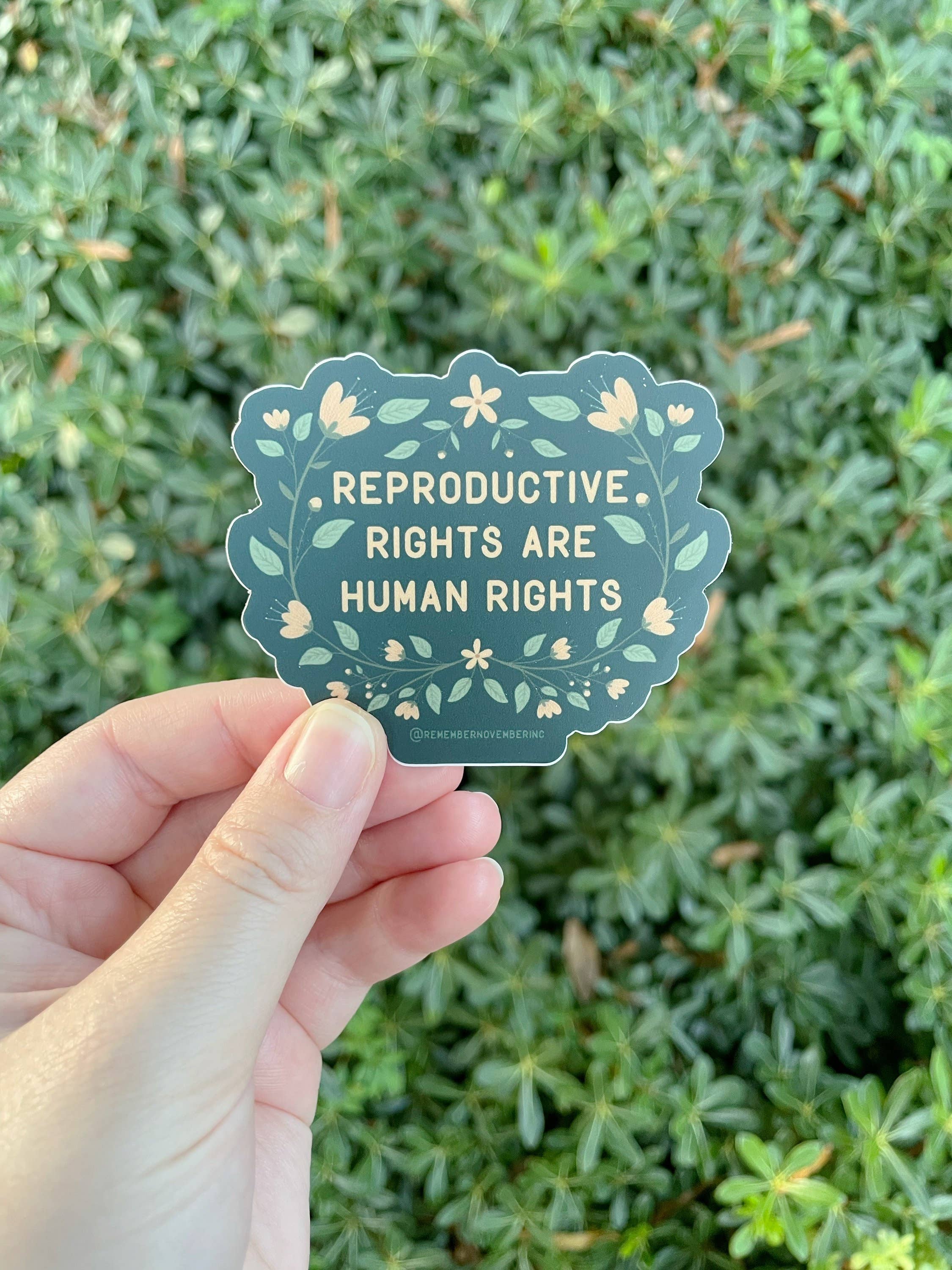 Remember November, Inc - Wholesale Sticker - Reproductive Rights Sticker Women’s Rights Floral Voting