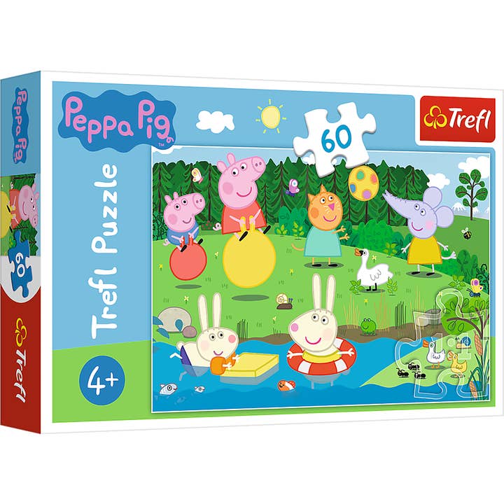 Trefl Kids Peppa Pig Holiday Fun 60 Piece Puzzle for wholesale by Trefl USA