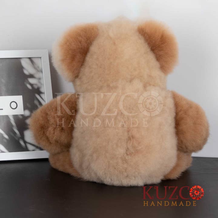 KuzcoHandmade - Vendita all'ingrosso Peluche - Bambini e neonati - Orsetto Panda Marrone Fatto a Mano – Pelliccia di Baby Alpaca