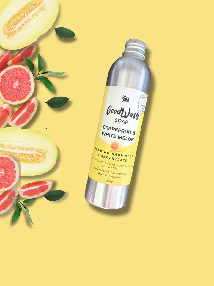 Grapefruit and White Melon Foaming Hand Soap Refill Concentrate for wholesale by Goodwash Soap
