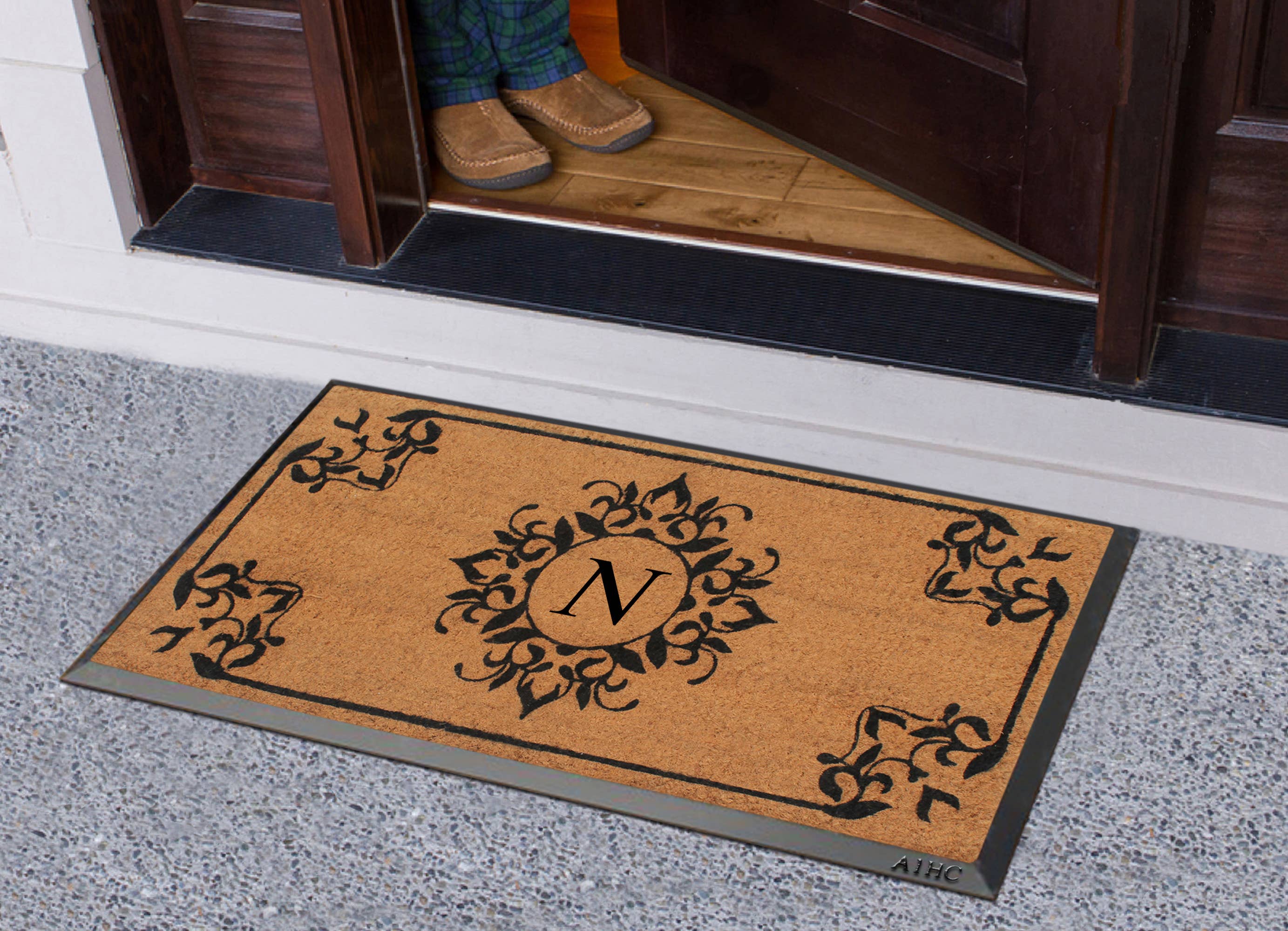 A1 home collections - Wholesale Door Mat - A1HC Natural Coir & Rubber Heavy Duty Monogrammed Doormats13