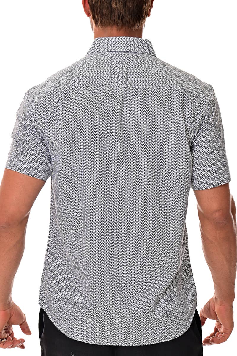 WEISS/MARINEB Herren Kurzarm-Hemd mit Knopfleiste und Tasche M-2XL MCS3196-B für den Großhandel auf Faire4