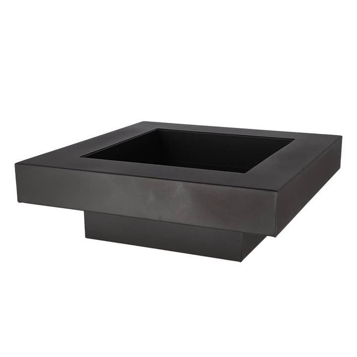 Modern Square Fire Bowl, Metal for wholesale by Esschert Design USA