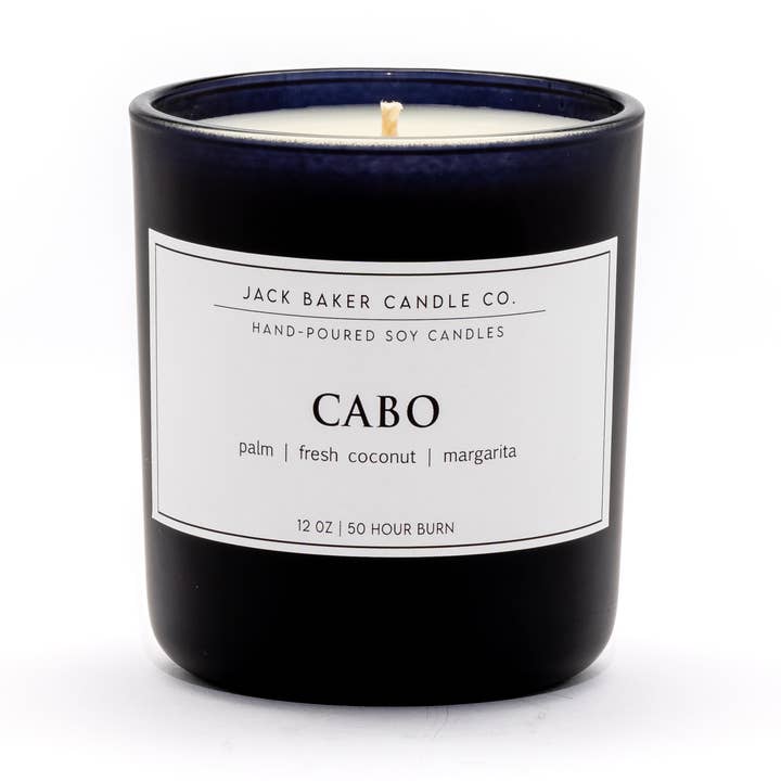Black Label Collection - Cabo 12 oz Jar Candle for wholesale by Jack Baker Candle Co