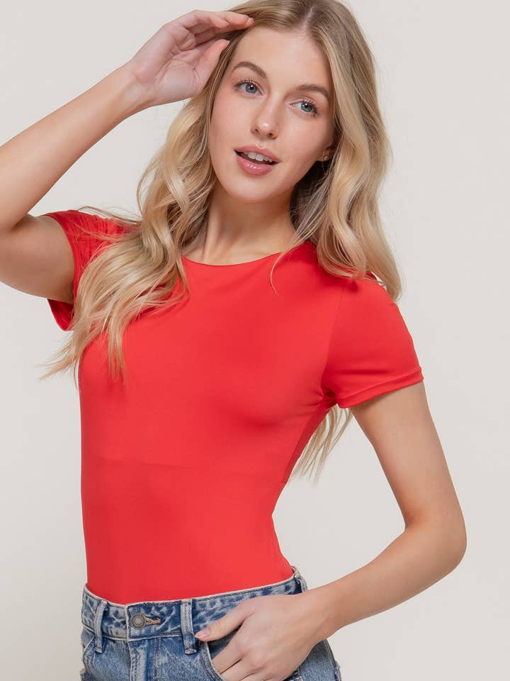 Kortärmad rundhalsad ITY bodysuit för wholesale av Active Basic | Active USA