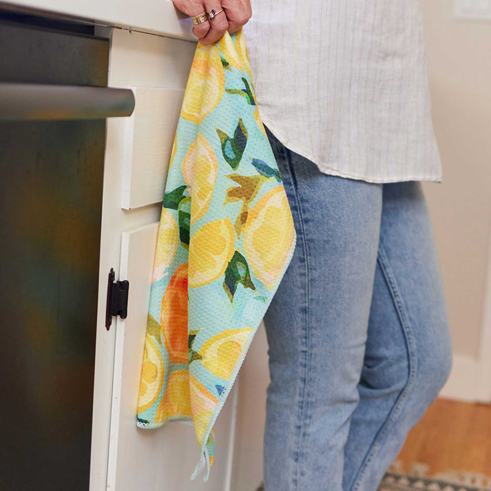 rockflowerpaper - Wholesale Tea Towel - Lemon Slices Eco Kitchen Tea Towel7