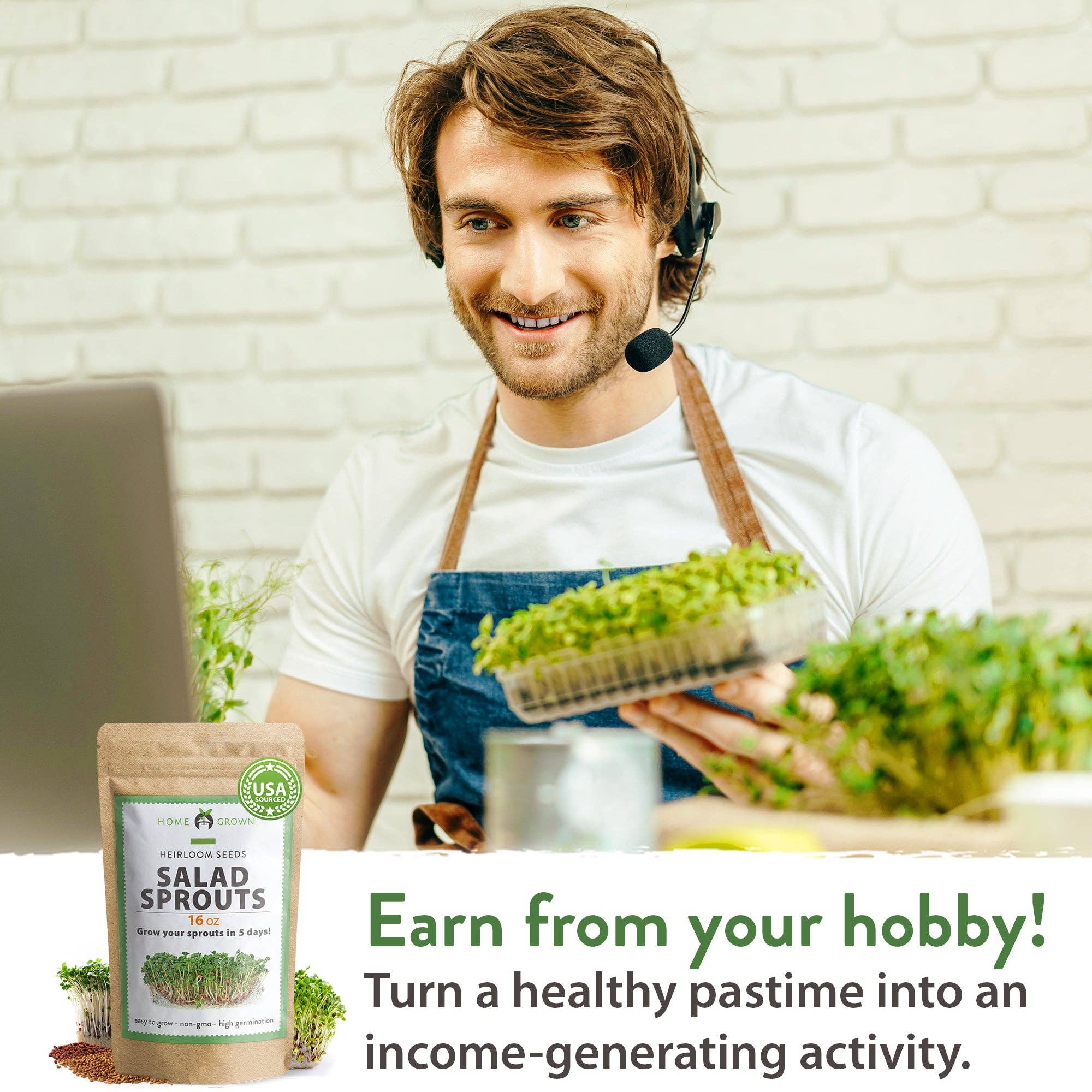 Homegrown Garden - Wholesale Plant Seeds - Sprouts and Microgreens Seeds Bulk Mix (16oz)3