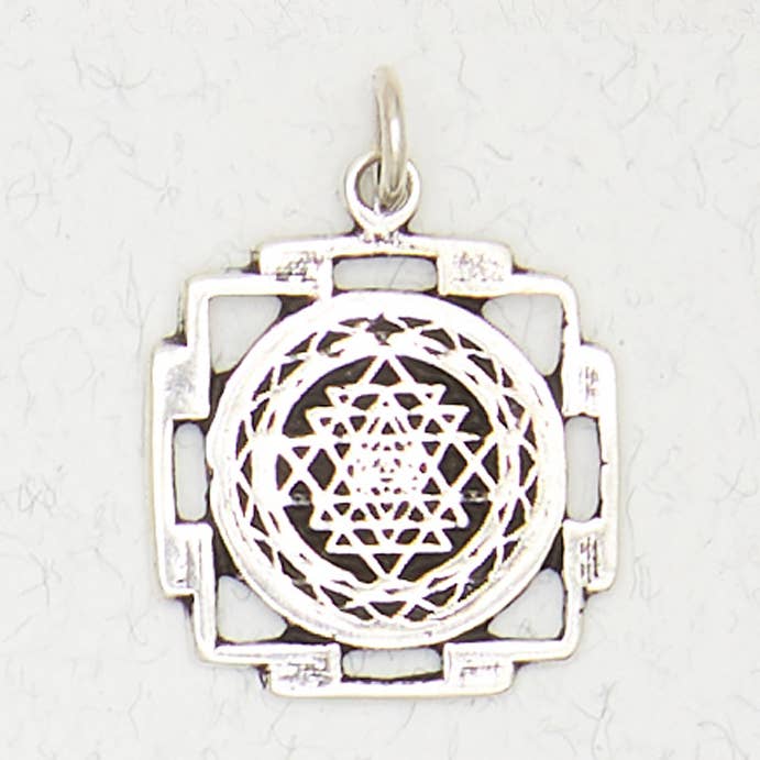 Sterling Silver Pendant - Sri Yantra for wholesale by Nirvana LLC