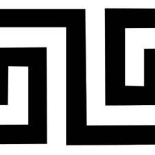 Grande stencil da parete con chiave greca per la vendita all'ingrosso da parte di Designer Stencils