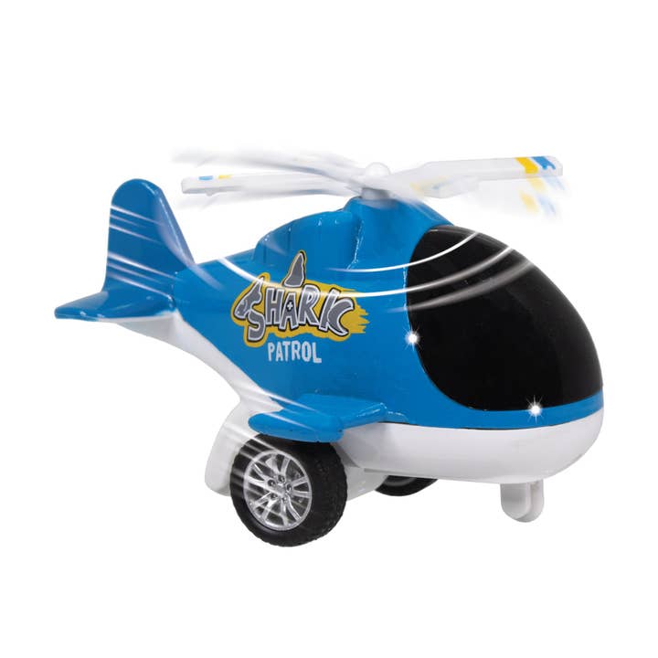 Deluxebase - Wholesale Toy Plane - Kids - Patrol and Rescue Helicopters - Shark Pull-Back Toy