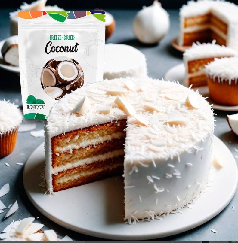 TROPICKOUT LLC – wholesale Dried/dehydrated fruit – TROPICKOUT Freeze-Dried Coconut Chunk 1.7oz7