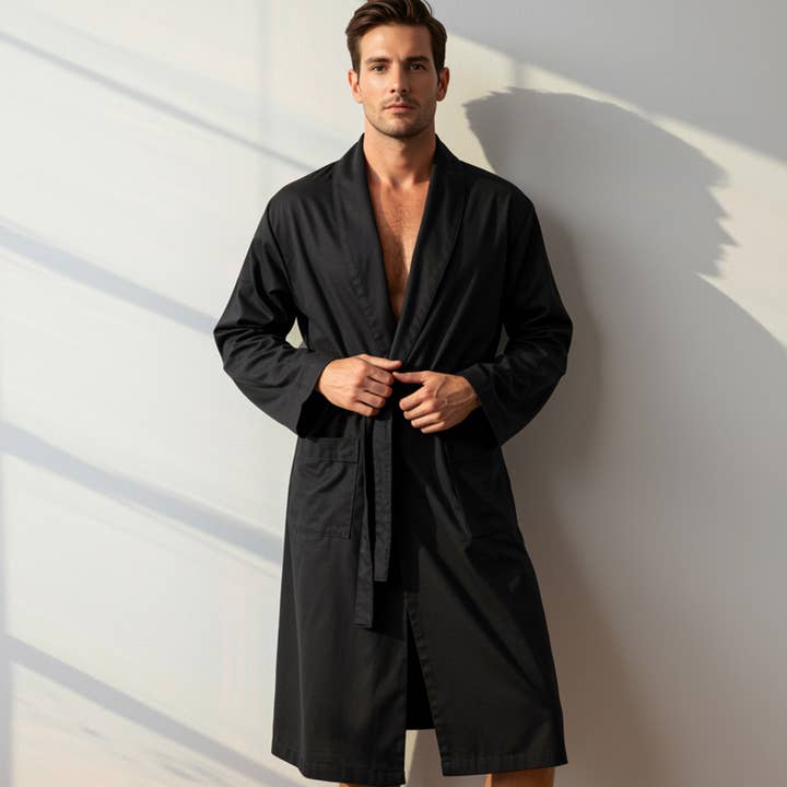 Men’s Premium Cotton Robe – Lounge Robe with Pockets for wholesale by The Blissful