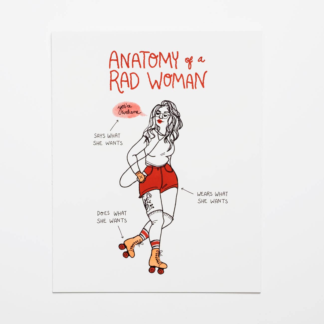 Wild Optimist - Wholesale Art Print - Anatomy of a Rad Woman Print2