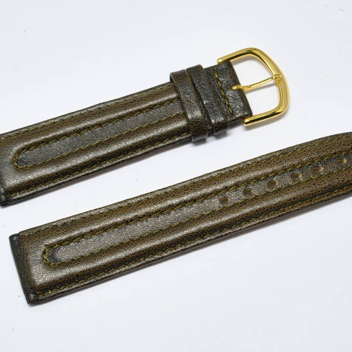 Cinturino per orologio in pelle verde oliva 20mm per la vendita all'ingrosso da parte di BRACELETS MONTRE ACH