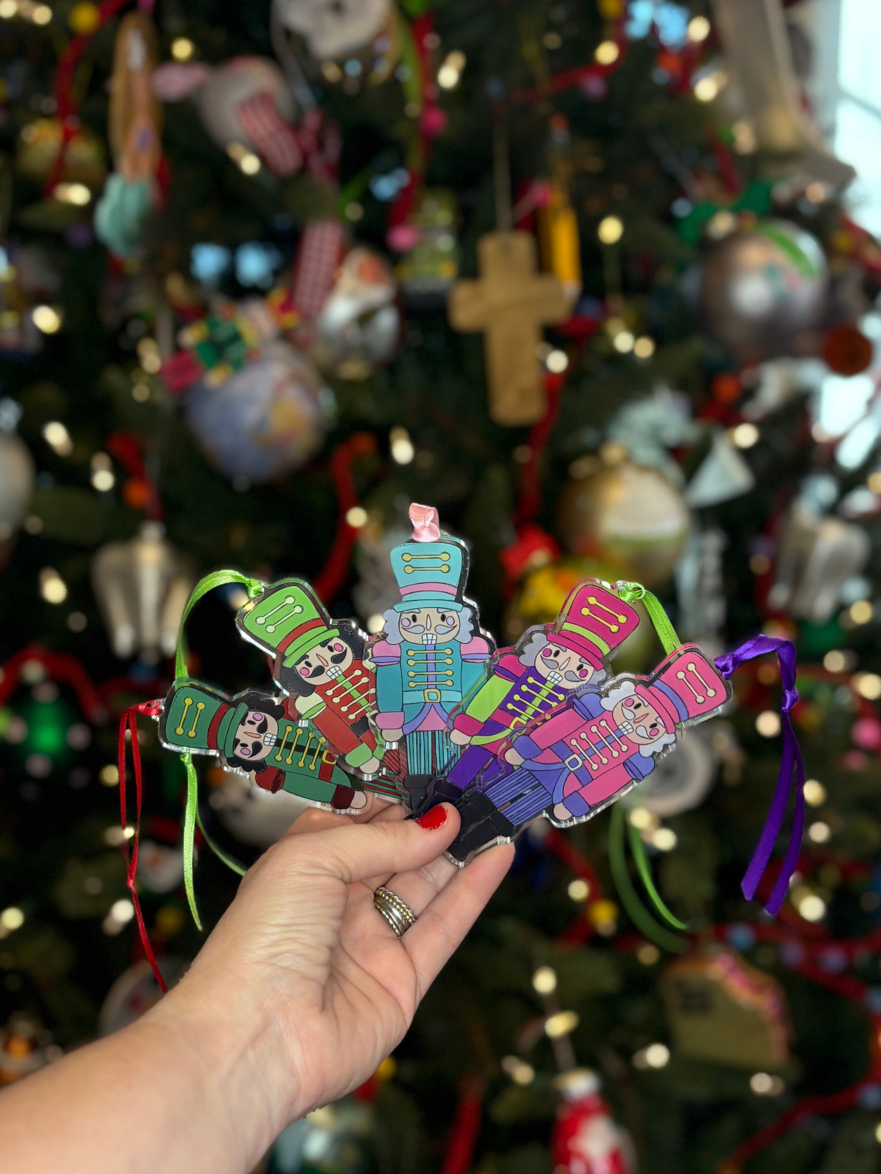 Casey Andrews Art - Wholesale Ornament - Colorful Nutcracker Red Acrylic Ornament1