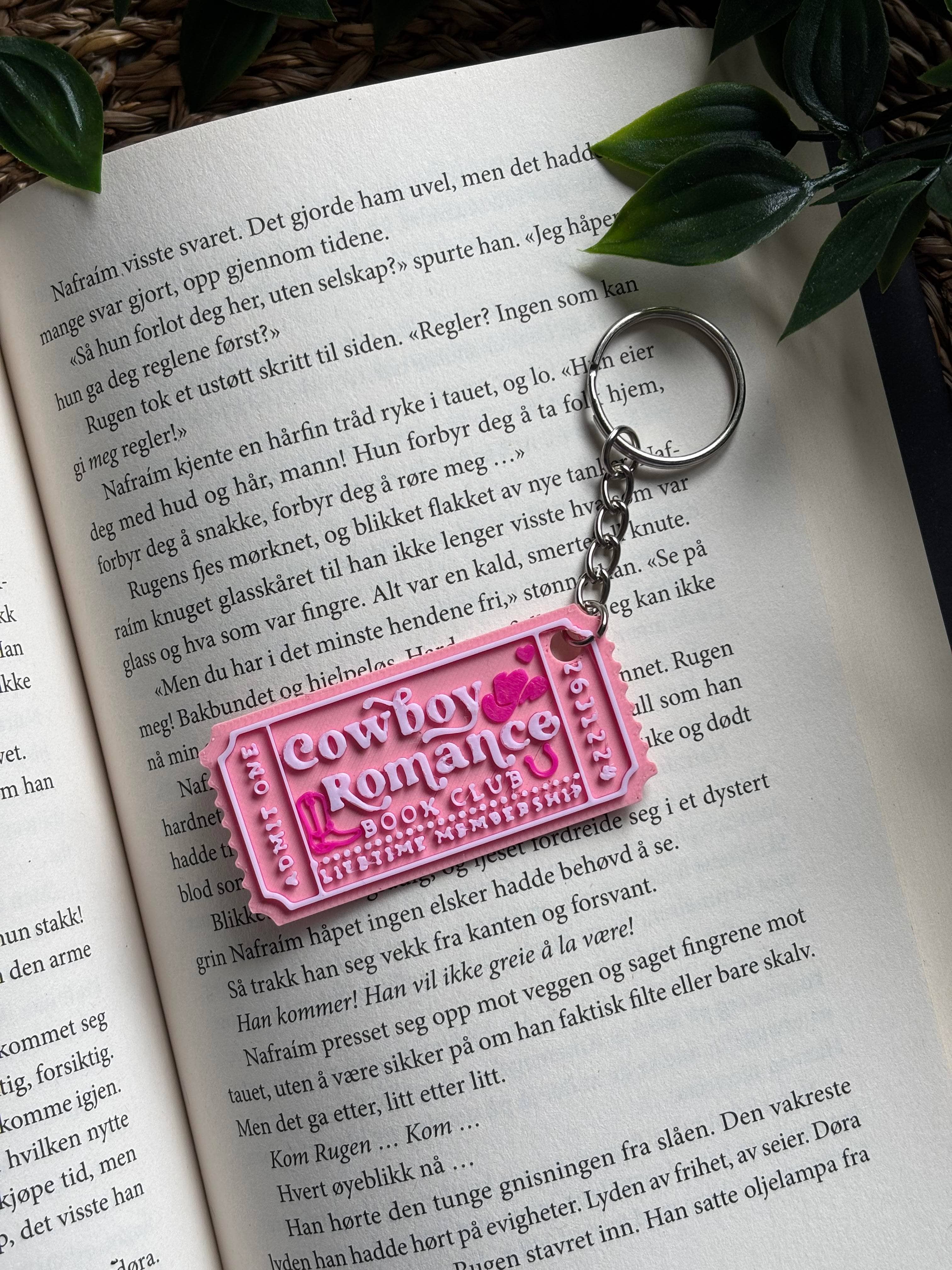 Nordic Book Adventure – wholesale Keychain – Women's – Cowboy Romance Ticket Keychain