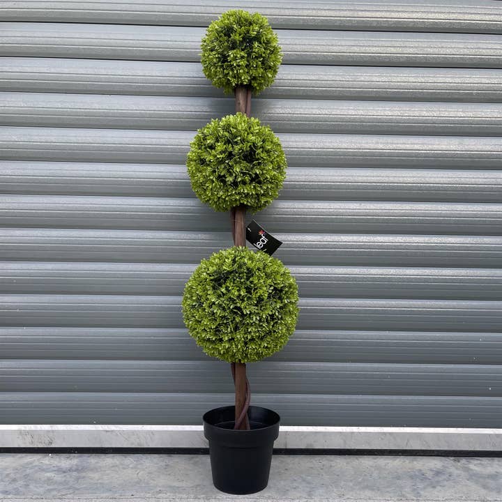 120cm Green Triple Ball Topiary Tree for wholesale by Leaf Design UK LTD