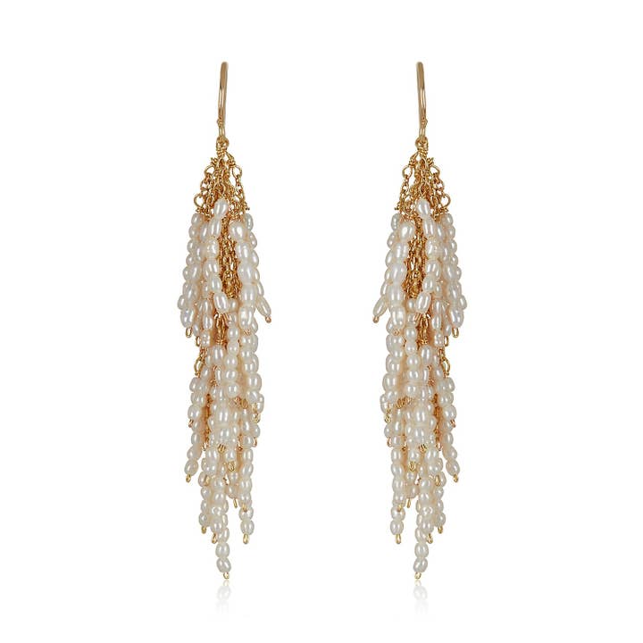 Firecracker Earrings - Pearl for wholesale by Mabel Chong